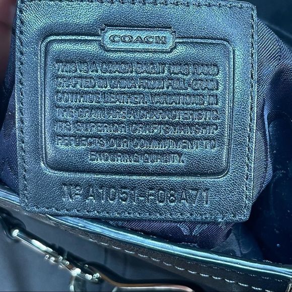 Coach Carryall Hampton Large Tassel Black Leather Satchel Hand Bag Classic Tote - Picture 8 of 10